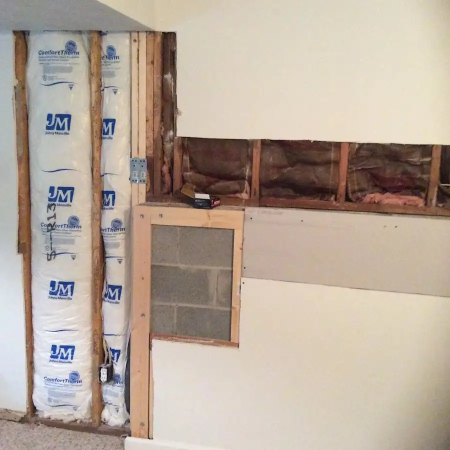 Wall insulation replacement during Contents Cleaning & Restoration in Chapel Hill